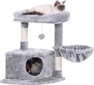 bewishome mmj13: ultimate cat tree condo with plush perch, sisal scratching post, and playhouse for active kittens logo