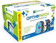 👁️ opthopatch kids eye patches - fun boys design - hypoallergenic cotton - 90+10 bonus latex-free adhesive bandages for amblyopia & cross eye - 3 reward chart posters logo
