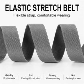 img 2 attached to 🏞️ WHIPPY Elastic Stretch Nickel Hiking Men's Belt Accessories: Optimal Comfort and Durability