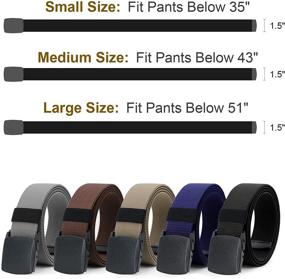 img 1 attached to 🏞️ WHIPPY Elastic Stretch Nickel Hiking Men's Belt Accessories: Optimal Comfort and Durability