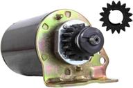 🔋 rareelectrical new starter: compatible with briggs and stratton engines by part numbers - 16 teeth, model 287707, 288702, 288707, 289702, 289707, 284h77, 285h07, 285h77, 286702, 286707 logo