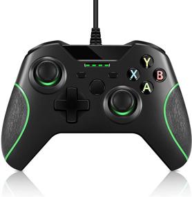 img 4 attached to 🎮 Crifeir Black Wired Game Controller for Xbox One/S/X: Dual Vibration with Audio Jack