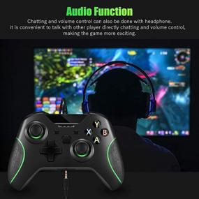 img 1 attached to 🎮 Crifeir Black Wired Game Controller for Xbox One/S/X: Dual Vibration with Audio Jack