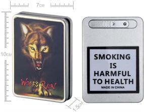 img 1 attached to 🔌 USB Cigarette Case with Lighter - Flameless Rechargeable Windproof Lighters, Holds 16 Cigarettes, Electronic, Smokeless