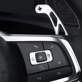 img 2 attached to 🚗 Улучшите свой VW Golf MK7 GTI R R-line: комплект замены переключателей рулевого колеса DSG Silver HIGH FLYING (2014-2021)