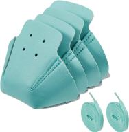 pieces protectors artificial leather turquoise logo