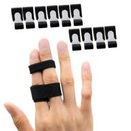 🖐️ sumifun buddy finger wraps: 10 pack finger tapes for healing broken, sprained or fractured fingers - ideal finger straps for jammed, swollen or dislocated joints (black) logo