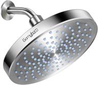 🚿 gomyhom shower head: high pressure luxury brushed nickel look with extension arm – easy installation, 2.5gpm rain shower head logo