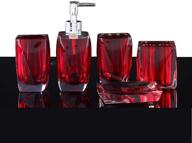 🛁 luxant 5 piece resin bathroom accessory set: soap dish, soap dispenser, toothbrush holder & tumbler logo