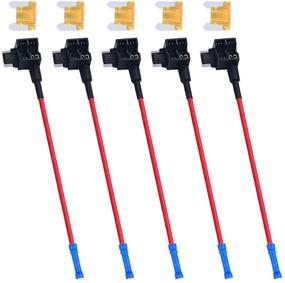 img 4 attached to 🔌 MuHize Mini Fuse Tap: Low Profile Add-a-Circuit Adapter with 5 Amp Low Profile Mini Blade Fuse (5 Pack)