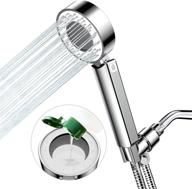 🚿 enhanced high pressure handheld shower head with dual spray options and convenient body wash storage logo