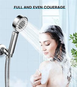 img 1 attached to 🚿 Enhanced High Pressure Handheld Shower Head with Dual Spray Options and Convenient Body Wash Storage