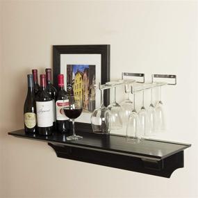 img 3 attached to 🍷 Wallniture Chiraz Wine Glasses Holder: Wall Mounted Kitchen Organization and Storage Set of 4, Chrome Finish Stemware Rack