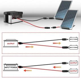 img 1 attached to 🔌 High-Performance Solar Panel Cable Kit for Goal Zero Yeti, Suaoki, and Renogy Portable Solar Generators - 10AWG, 60cm/2ft Length