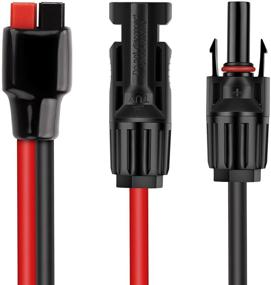img 4 attached to 🔌 High-Performance Solar Panel Cable Kit for Goal Zero Yeti, Suaoki, and Renogy Portable Solar Generators - 10AWG, 60cm/2ft Length