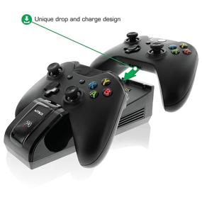 img 3 attached to ⚡ High-Speed Docking/Charging Station for Xbox One/Xbox One S Controllers: Nyko Dual Charge Base with Super Fast Rechargeable Battery Packs