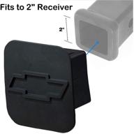 chevrolet chevy trailer hitch cover - durable rubber receiver tube hitch plug: ideal for 2-inch chevy tow hitch receiver logo