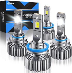 img 4 attached to Fahren LED Headlight Bulbs Combo - H11/H9/H8 Low Beam & 9005/HB3 High Beam, 20000 Lumens, 6500K Cool White, Waterproof - Pack of 4