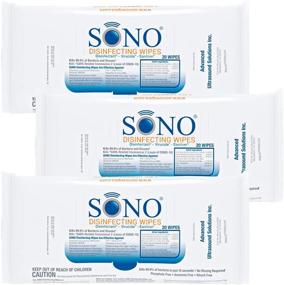 img 4 attached to 🚗 SONO Healthcare: Premium Alcohol-Free Disinfectant Wipes for On-the-Go - Perfect for Schools, Airplanes, Cars - 3 Pack, 20ct