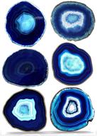 ⚪️ blue agate drink coasters set logo