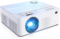 jasipaa portable mini movie projector - high brightness full hd video projector for indoor home office ppt tv hdmi usb av ps4 vga tf laptop (silver-white) logo