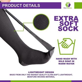 img 3 attached to Mars Wellness PFS Plantar Fasciitis Stretch Night Sock with Tread - 🧦 Black - Regular - Effective Pain Relief for Plantar Fasciitis and Achilles Tendonitis