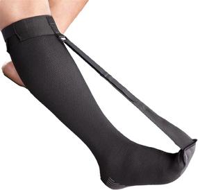 img 4 attached to Mars Wellness PFS Plantar Fasciitis Stretch Night Sock with Tread - 🧦 Black - Regular - Effective Pain Relief for Plantar Fasciitis and Achilles Tendonitis