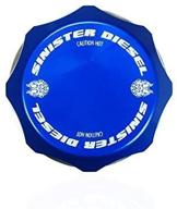 🔵 degas bottle cap - sinister diesel: blue cap for powerstroke 6.0l (2003-2007) logo