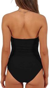 img 3 attached to QINSEN Womans Swimwear Cutout Swimsuit Women's Clothing for Swimsuits & Cover Ups