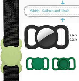 img 3 attached to 🐶 Silicone Pet Collar Case Cover for Apple AirTag Air Tag Tracker - Black & Blue Holder Compatible with Dog/Cat Finder Location