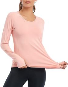 img 2 attached to 💪 VUTRU Women's Breathable Running Shirt with Long Sleeves and Thumbhole, Yoga Tops for Workout and Sports