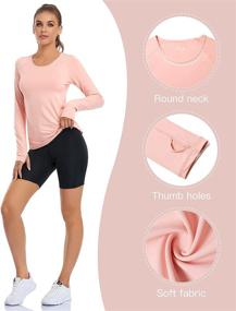 img 1 attached to 💪 VUTRU Women's Breathable Running Shirt with Long Sleeves and Thumbhole, Yoga Tops for Workout and Sports