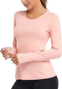 img 4 attached to 💪 VUTRU Women's Breathable Running Shirt with Long Sleeves and Thumbhole, Yoga Tops for Workout and Sports