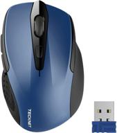 💻 tecknet pro 2.4g ergonomic wireless optical mouse with usb nano receiver - laptop, pc, computer, chromebook, notebook - 6 buttons, 24 months battery life, 2600 dpi, 5 adjustment levels logo