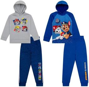 img 4 attached to 🐾 Набор Paw Patrol из 4 предметов: худи, толстовки, спортивные штаны - детская спортивная одежда.