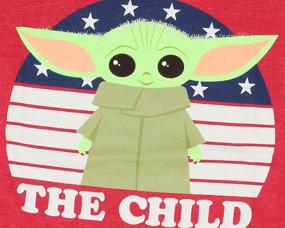 img 1 attached to 🌟 Футболка Star Wars Little Boys с персонажем Йоды и Малышом в полосатом оформлении: Омутите Силу в стиле!