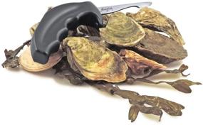 img 2 attached to 🔪 Swissmar Shucker Paddy Universal Oyster Knife: Effortlessly Open Oysters With Black Handle