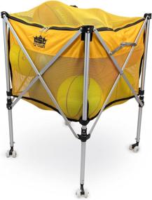 img 4 attached to 🏀 Crown Sporting Goods Collapsible Ball Cart - Rolling Wheels, Zip Top Cover, Durable Aluminum Frame for Easy Carrying & Storage - Various Color Options