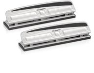 swingline pro punch desktop hole puncher, adjustable, 2-3 hole punch, 10 sheet capacity, black/silver, pack of 2 (a7074066az) logo