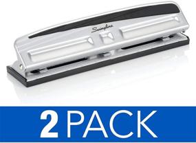 img 3 attached to Swingline Pro Punch Desktop Hole Puncher, Adjustable, 2-3 Hole Punch, 10 Sheet Capacity, Black/Silver, Pack of 2 (A7074066AZ)