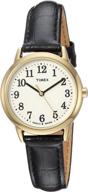 ⌚ 30mm timex women's easy reader leather strap watch logo