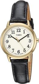 img 4 attached to ⌚ 30mm Timex Women's Easy Reader Leather Strap Watch