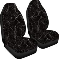 🚗 universal durable auto decor protector: belidome black marble car front seat covers full set (2 pack) - safeguard your vehicle from dirt logo