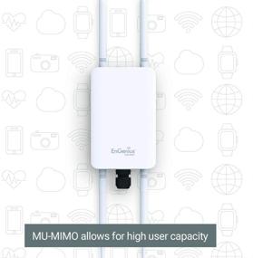 img 1 attached to 📶 EnGenius ENH1350EXT Wi-Fi 5 AC1300 2x2 Dual-Band Outdoor Long Range Access Point/Range Extender/Bridge - IP67 Rated, MU-MIMO, Fast Roaming (Mounting Kit & PoE Injector Included)