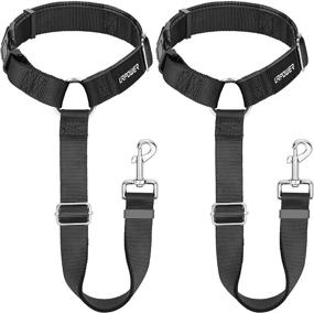 img 4 attached to URPOWER Dog Seat Belt 2 Pack: Adjustable Safety Car Restraint for Pets - Durable Nylon Harness for Dogs, Cats & More