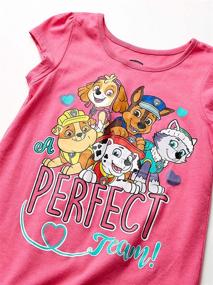 img 1 attached to 🐾 Paw Patrol Little Sleeve Graphic Girls' Tops for Stylish Fashion