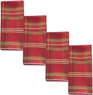 🎄 benson mills christmasville sparkling fabric napkins (pack of 4), 18 x 18 logo