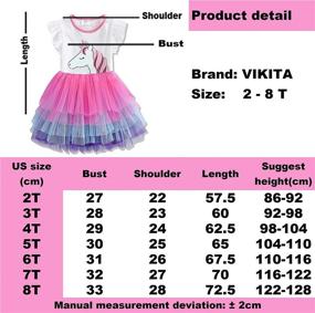 img 3 attached to 👗 VIKITA Summer Sundress Sleeve Casual Dresses for Girls' Clothing