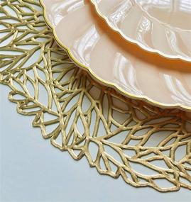 img 1 attached to 🍽️ OCCASIONS Metallic Pressed Placemats - Enhance Food Service Equipment & Supplies as a Centerpiece