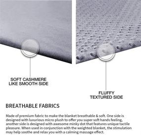 img 2 attached to 🛏️ Dobeans Duvet Cover - Removable Grey Weighted Blanket Cover (80x87) for Adults and Kids - Heavyweight Comforter - Minky & Cotton Duvet Cover for Weighted Blanket - Bed Throw Blanket